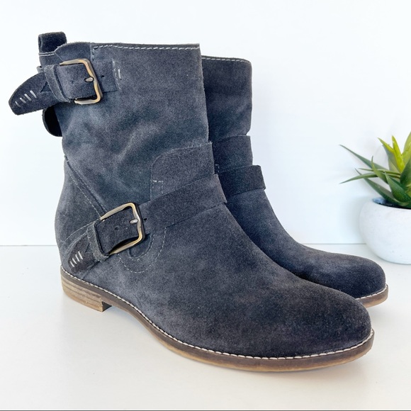 Dolce Vita Shoes - ✖️SOLD✖️•DOLCE VITA• Anthro Gray Suede Presley Moto Ankle Boot